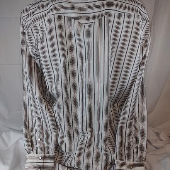 Men's XL Crazy Cowboy, Mother Of Pearl Snap Front Long Sleeve Shirt - Picture 2 of 3